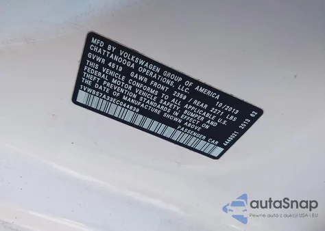 2014 Volkswagen Passat 1.8T Se z USA, uszkodzony, nr VIN 1VWBS7A33EC044839